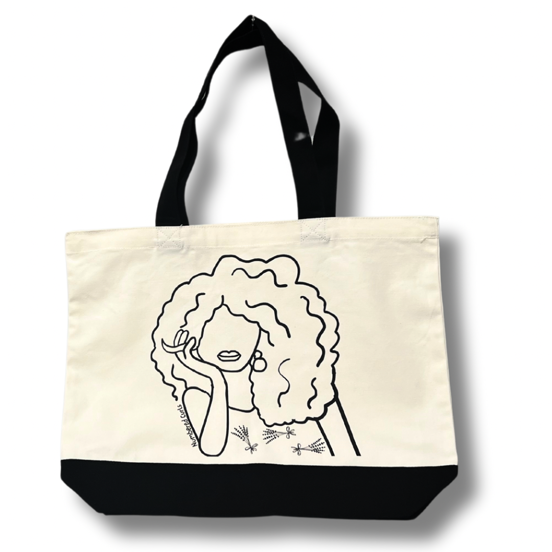 "Curl Vibes Only" Canvas Tote Bag
