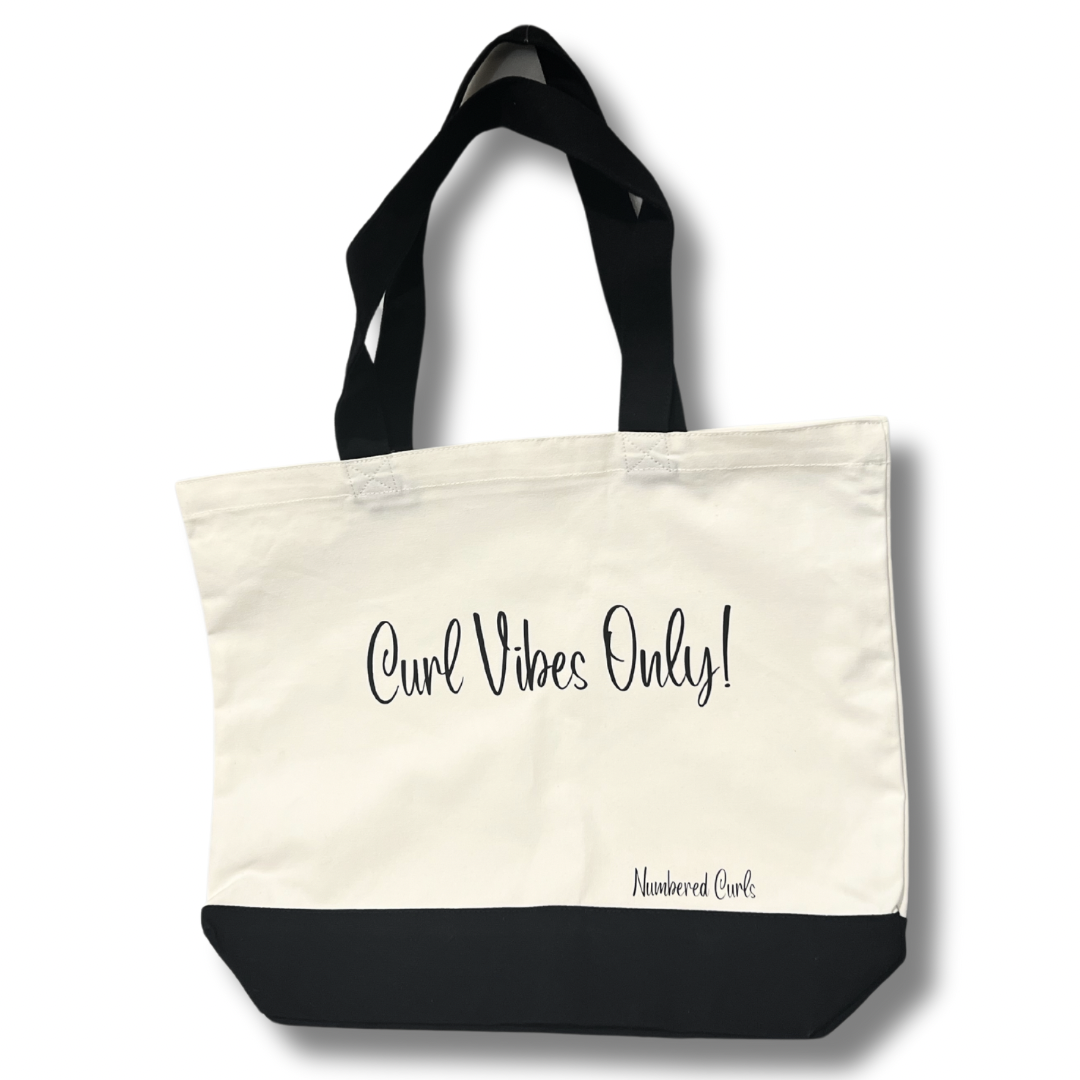 "Curl Vibes Only" Canvas Tote Bag